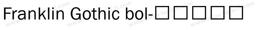 Franklin Gothic bol字体转换